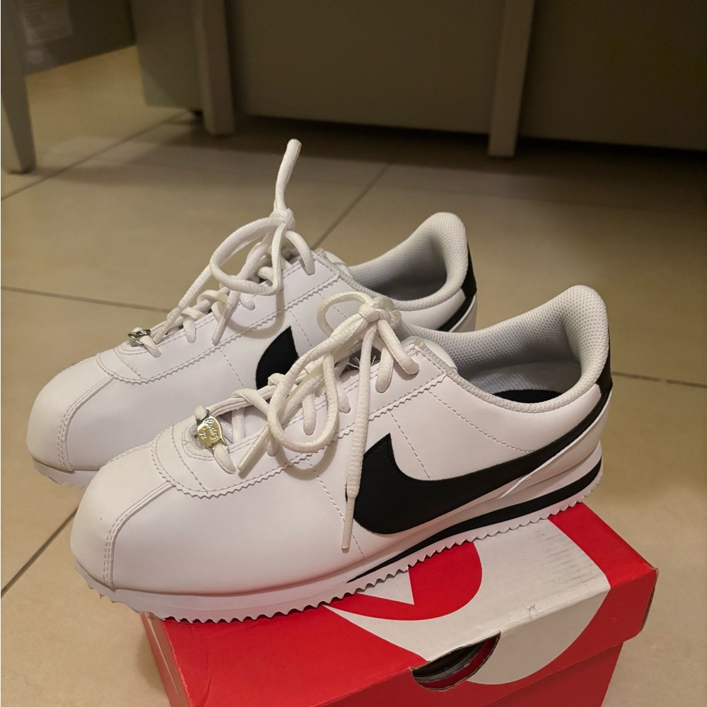 Nike Classic White and Black Cortez Sneakers